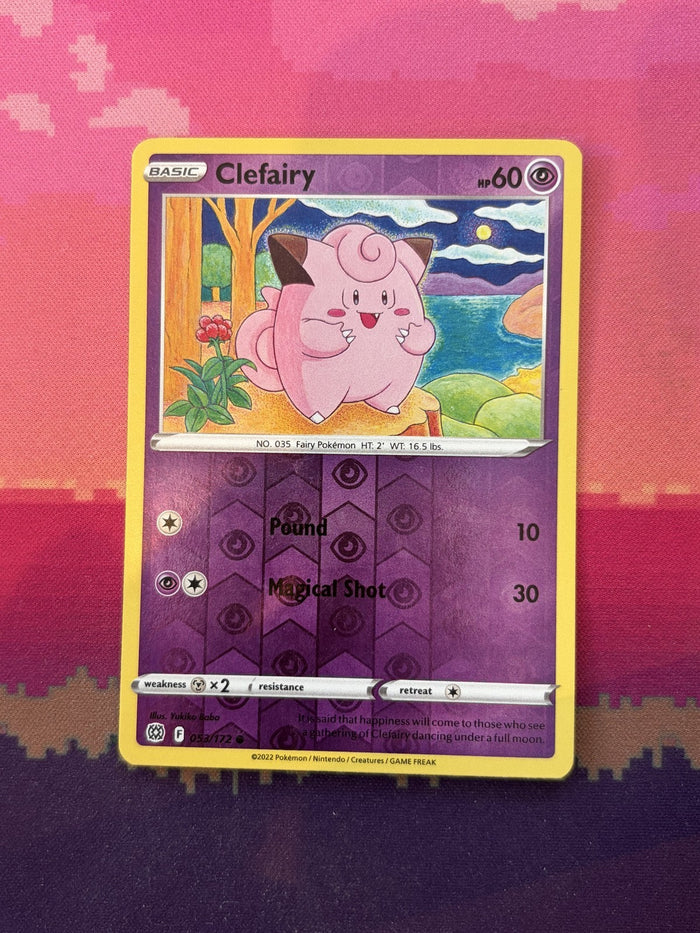 Pokemon Card Clefairy Brilliant Stars Reverse Holo 053/172 Near Mint