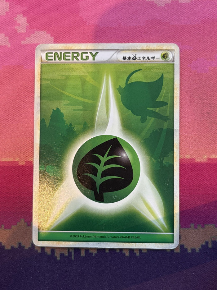 Pokemon Card Grass Energy Japanese Basic Energy Celebi Near Mint