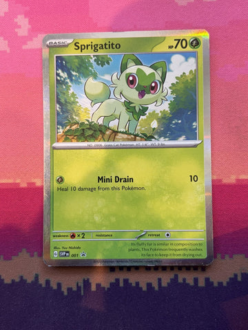Pokemon Card Sprigatito Scarlet & Violet Promo 001 Near Mint
