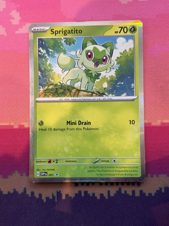 Pokemon Card Sprigatito Scarlet & Violet Promo 001 Near Mint