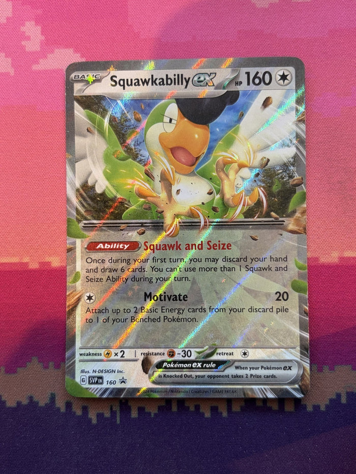 Pokemon Card Squawkabilly ex Scarlet & Violet Promo Ultra Rare 160 Near Mint