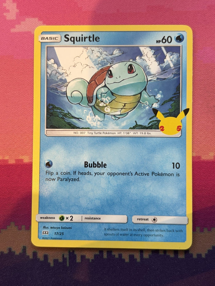 Pokemon Card Squirtle McDonald's 25th Anniversary Promo 17/25 Near Mint