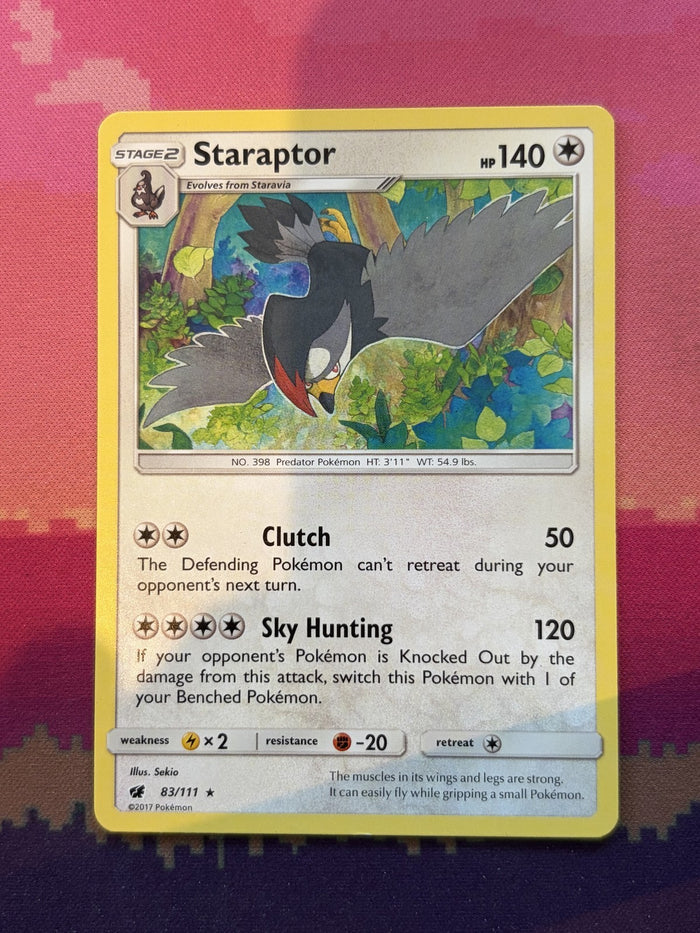 Pokemon Card Staraptor Crimson Invasion Holo Rare 83/111 Near Mint