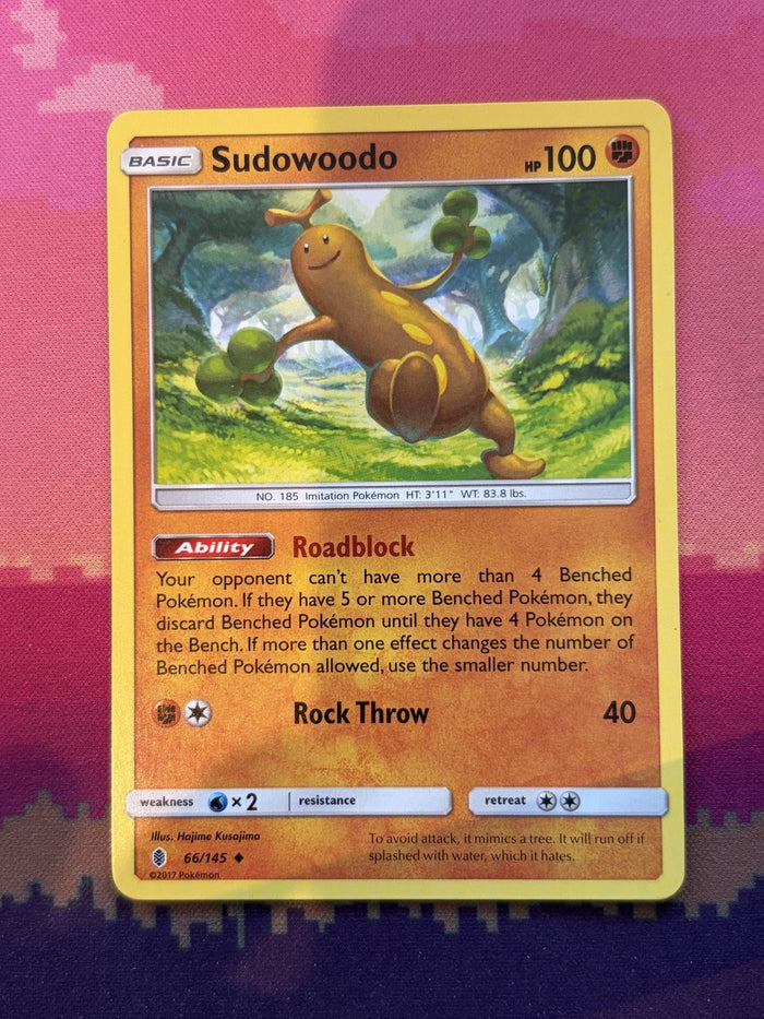 Pokemon Card Sudowoodo Guardians Rising Uncommon 66/145 Near Mint