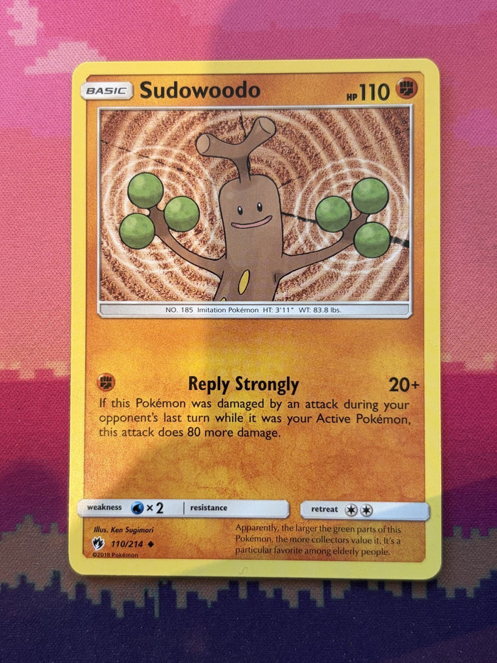 Pokemon Card Sudowoodo Lost Thunder Uncommon 110/214 Near Mint