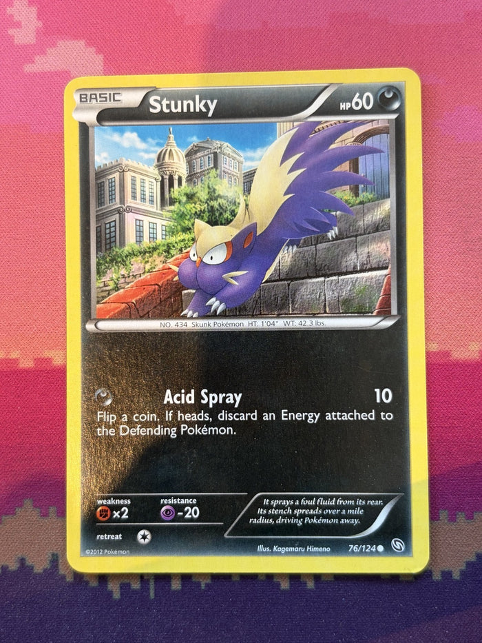 Pokemon Card Stunky Dragons Exalted Common 76/124 Near Mint