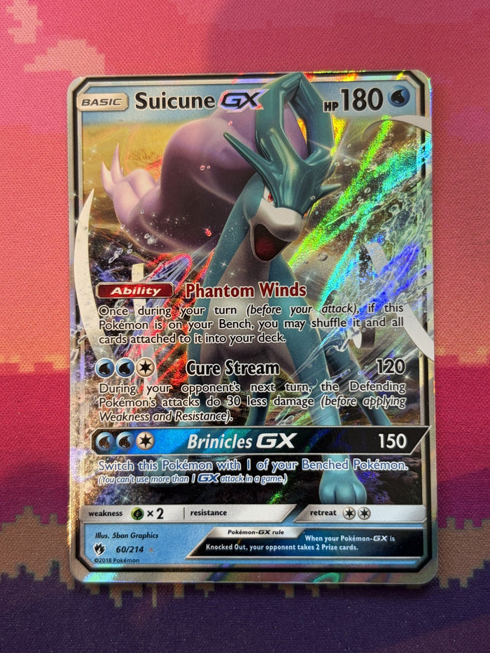 Pokemon Card Suicune GX Lost Thunder Ultra Rare 60/214 Near Mint