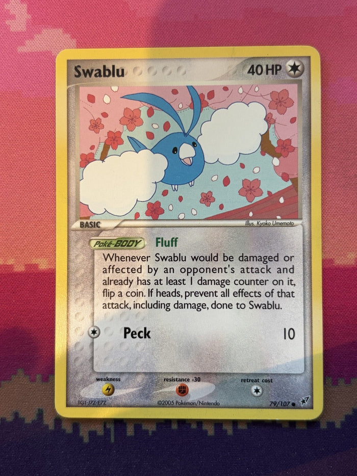 Pokemon Card Swablu Deoxys Common 79/107 Near Mint