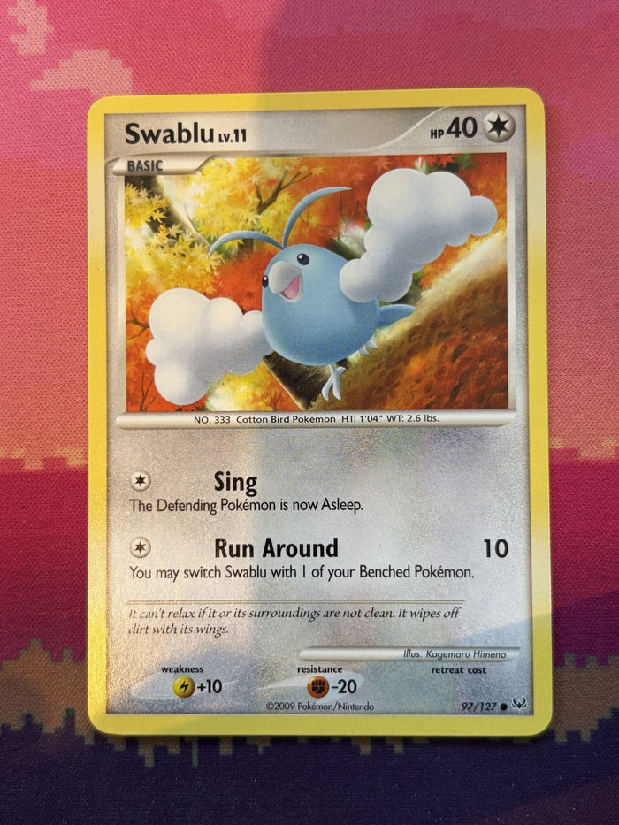 Pokemon Card Swablu Platinum Common 97/127 Near Mint