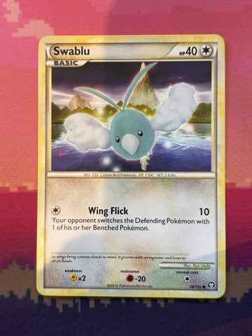 Pokemon Card Swablu Triumphant Common 78/102 Near Mint