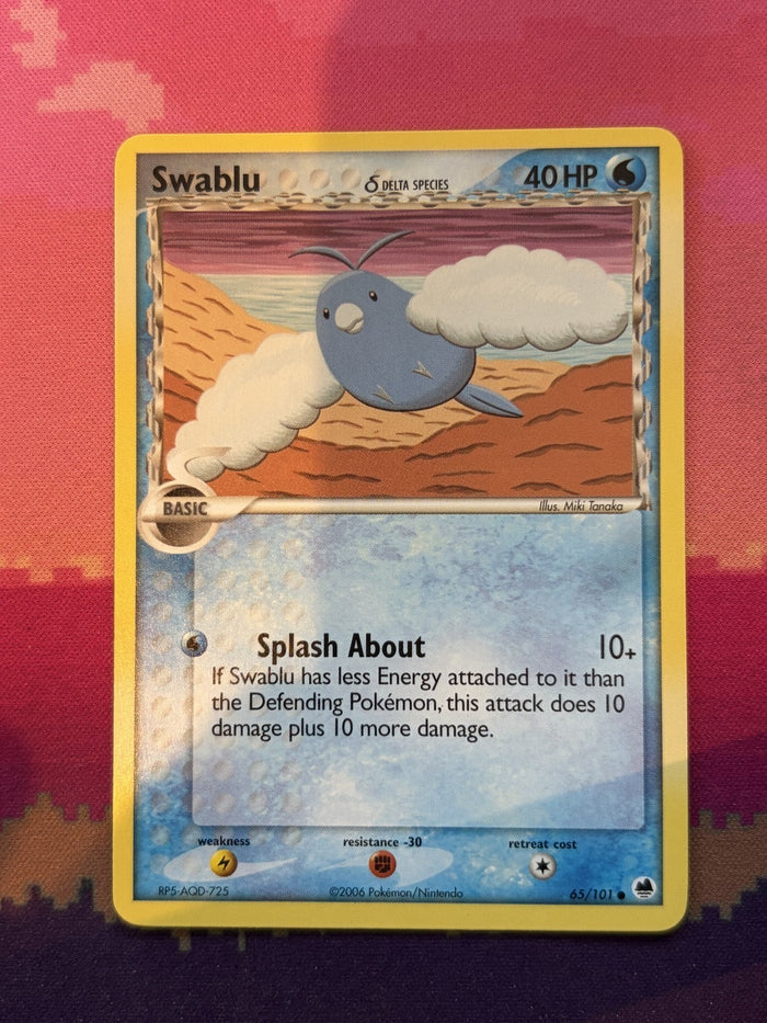 Pokemon Card Swablu Dragon Frontiers Common 65/101 Near Mint