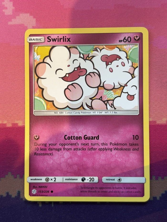 Pokemon Card Swirlix Cosmic Eclipse Common 153/236 Near Mint