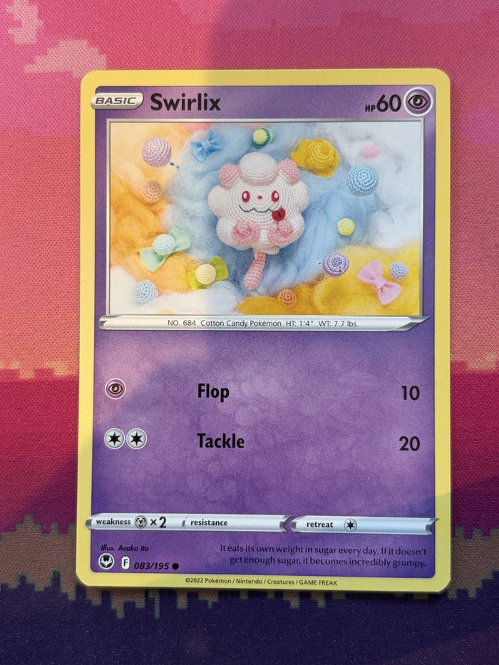 Pokemon Card Swirlix Silver Tempest Common 083/195 Near Mint