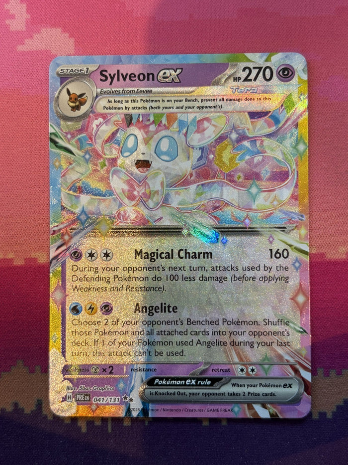 Pokemon Card Sylveon ex Prismatic Evolutions Double Rare 041/131 Near Mint