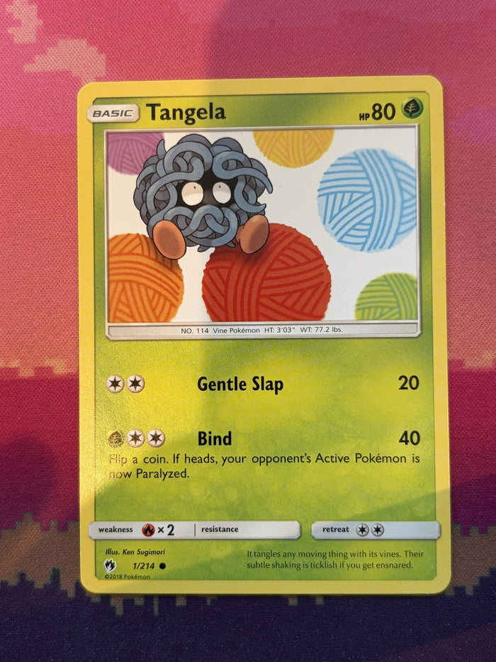 Pokemon Card Tangela Lost Thunder Common 1/214 Near Mint