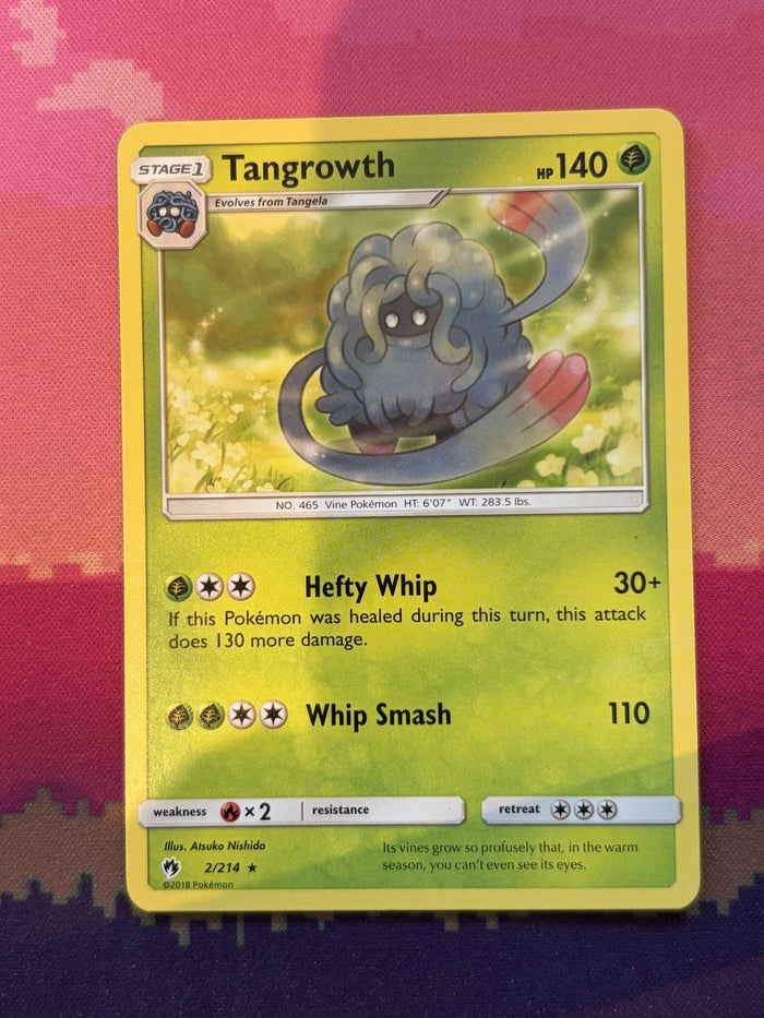 Pokemon Card Tangrowth Lost Thunder 2/214 Near Mint