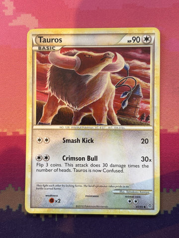 Pokemon Card Tauros Unleashed Uncommon 41/95 Near Mint