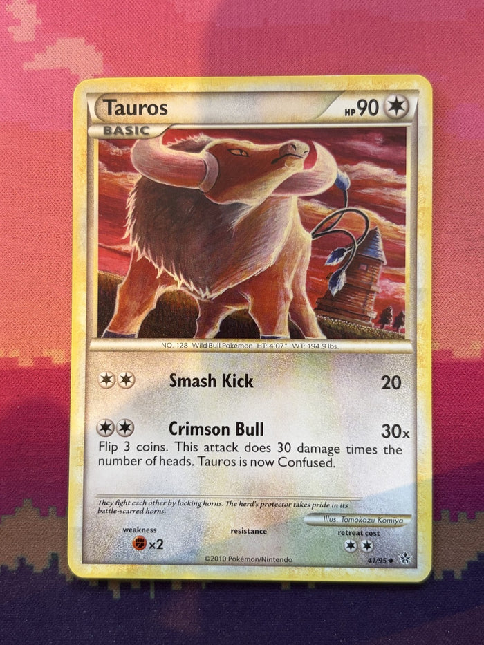 Pokemon Card Tauros Unleashed Uncommon 41/95 Near Mint