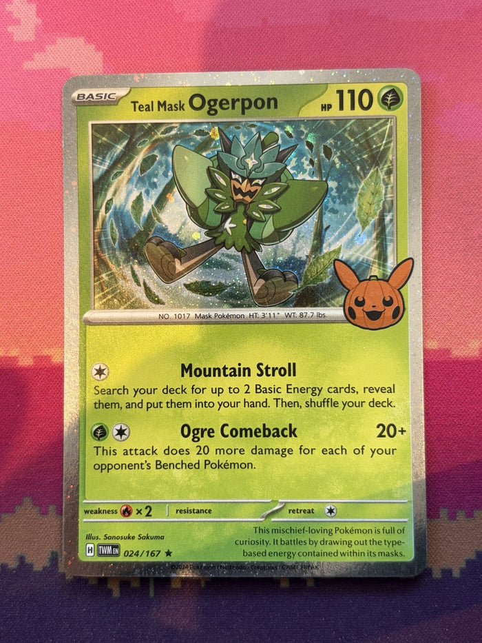 Pokemon Card Teal Mask Ogerpon Twilight Masquerade Trick Or Trade 024/167 NM