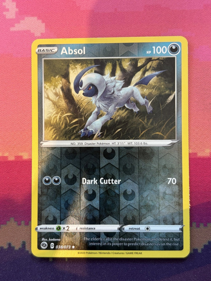 Pokemon Card Absol Champion's Path Reverse Holo 038/073 Near Mint