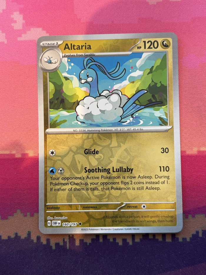 Pokemon Card Altaria Obsidian Flames Reverse Holo 160/197 Near Mint