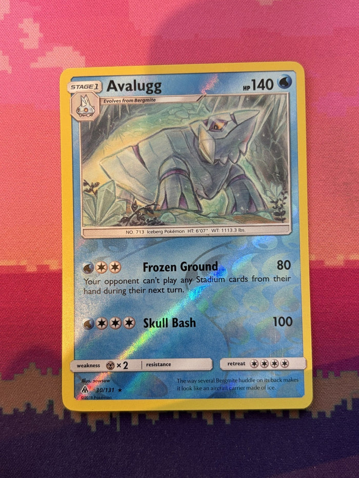 Pokemon Card Avalugg Forbidden Light Reverse Holo 30/131 Near Mint