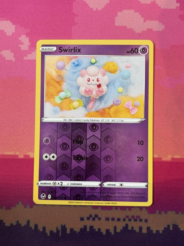 Pokemon Card Swirlix Silver Tempest Reverse Holo 083/195 Near Mint