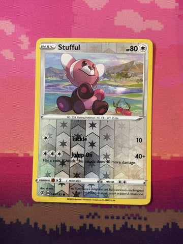Pokemon Card Stufful Rebel Clash Reverse Holo 149/192 Near Mint