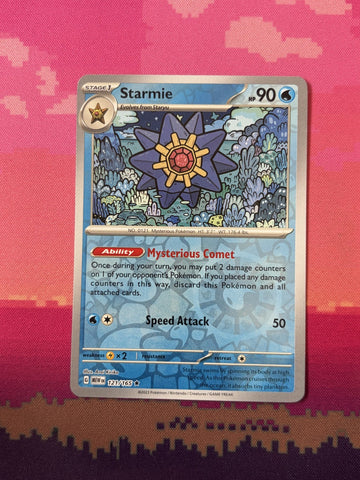 Pokemon Card Starmie 151 Reverse Holo Rare 121/165 Near Mint