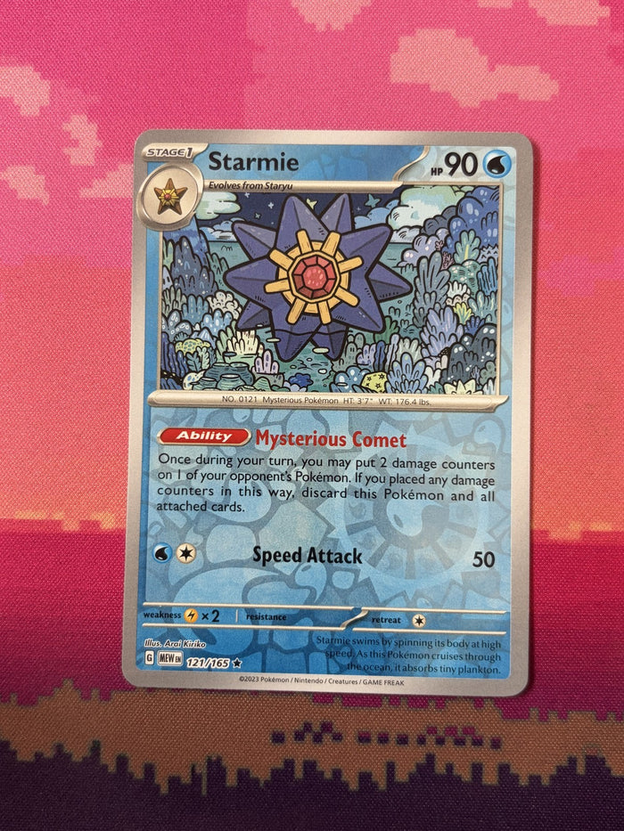 Pokemon Card Starmie 151 Reverse Holo Rare 121/165 Near Mint