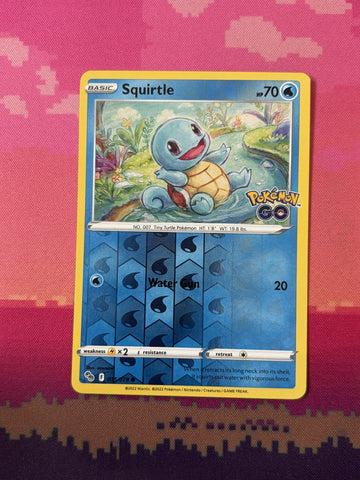 Pokemon Card Squirtle Pokemon GO Reverse Holo 015/078 Near Mint