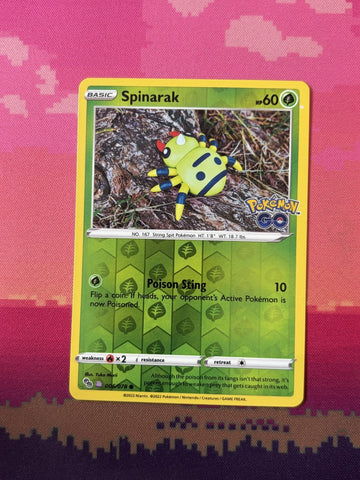 Pokemon Card Spinarak Pokemon GO Reverse Holo 006/078 Near Mint
