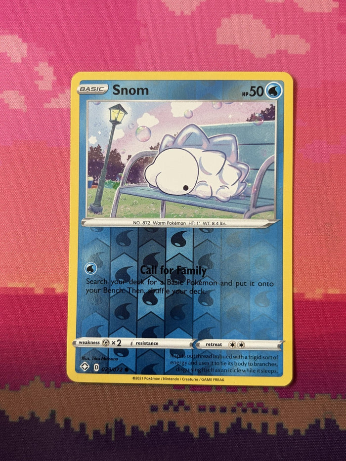 Pokemon Card Snom Shining Fates Reverse Holo 029/072 Near Mint