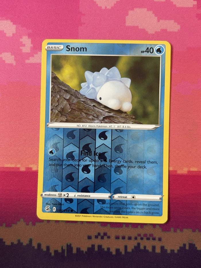 Pokemon Card Snom Fusion Strike Reverse Holo 084/264 Near Mint