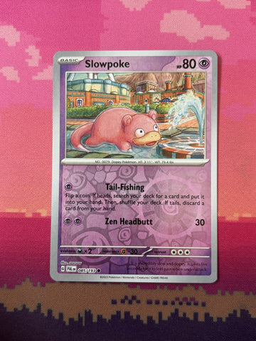 Pokemon Card Slowpoke Paldea Evolved Reverse Holo 085/193 Near Mint