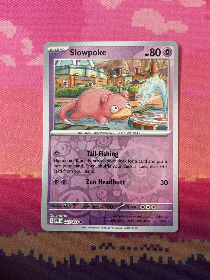 Pokemon Card Slowpoke Paldea Evolved Reverse Holo 085/193 Near Mint