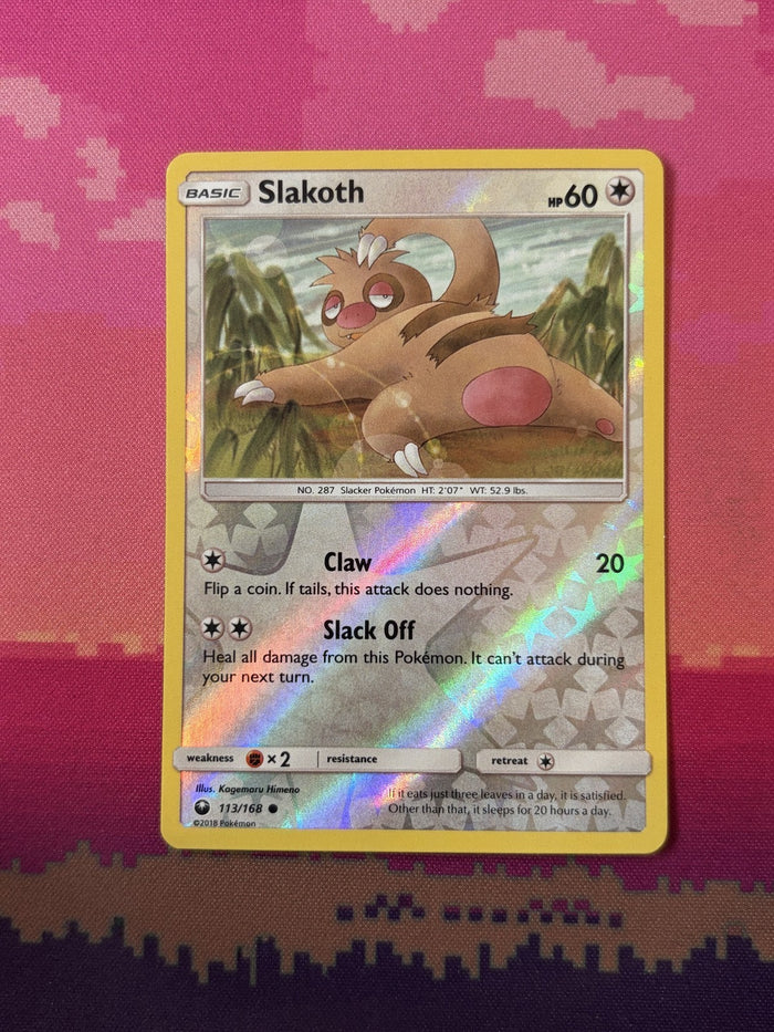 Pokemon Card Slakoth Celestial Storm Reverse Holo 113/168 Near Mint
