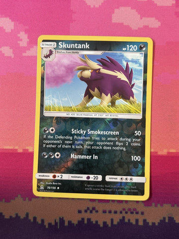 Pokemon Card Skuntank Ultra Prism Reverse Holo 76/156 Near Mint