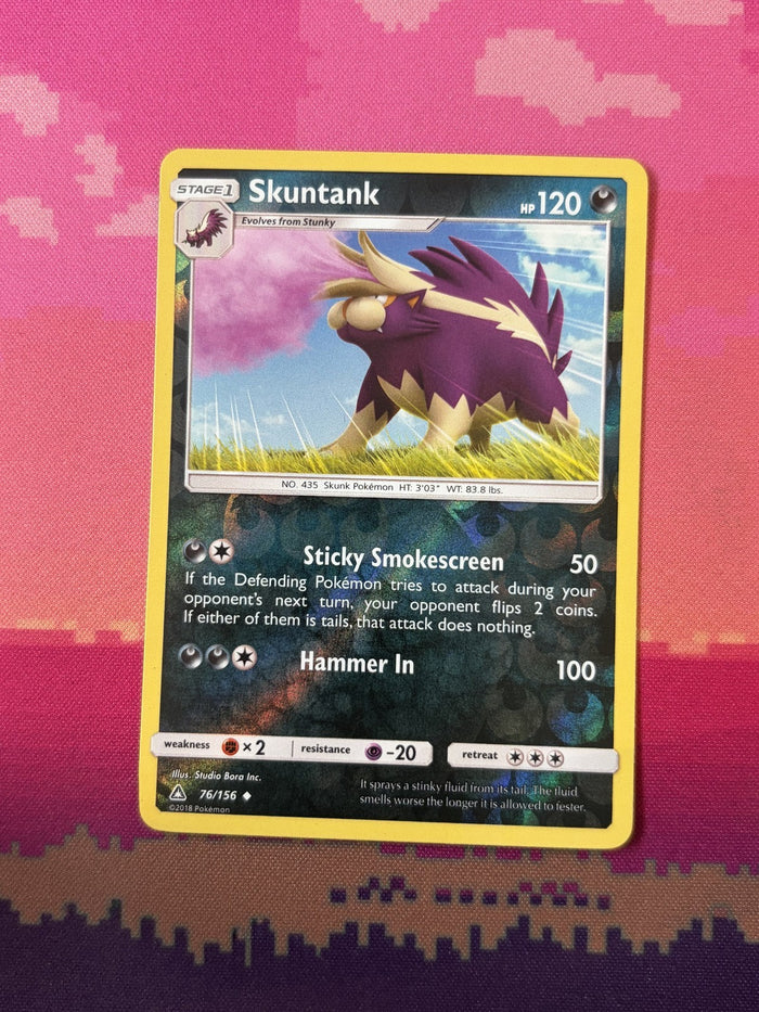 Pokemon Card Skuntank Ultra Prism Reverse Holo 76/156 Near Mint