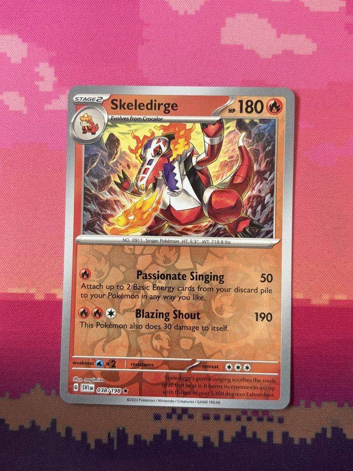 Pokemon Card Skeledirge Scarlet & Violet Base Reverse Holo 038/198 Near Mint