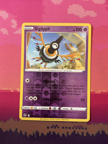Pokemon Card Sigilyph Silver Tempest Reverse Holo 075/195 Near Mint
