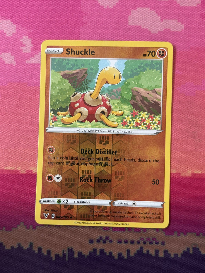 Pokemon Card Shuckle Vivid Voltage Reverse Holo 085/185 Near Mint