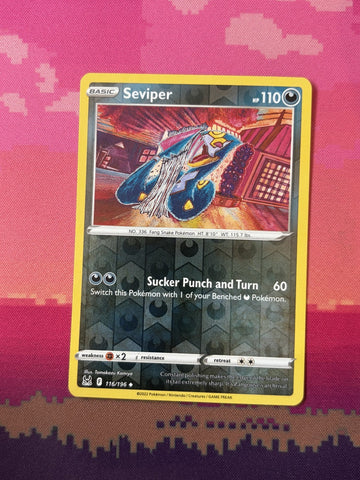 Pokemon Card Seviper Lost Origin Reverse Holo 116/196 Near Mint