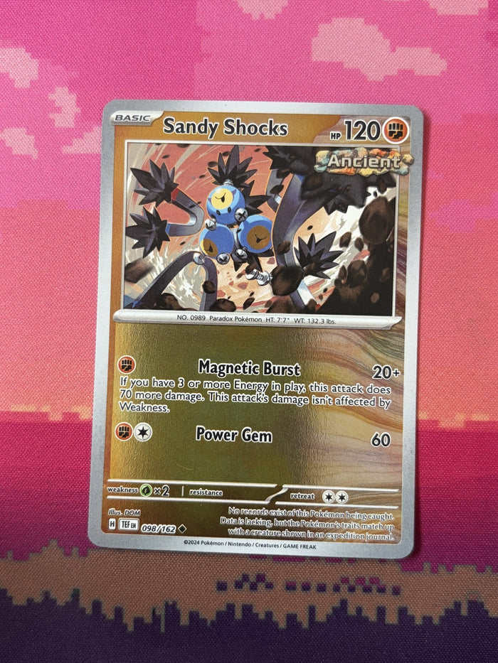 Pokemon Card Sandy Shocks Temporal Forces Reverse Holo 098/162 Near Mint