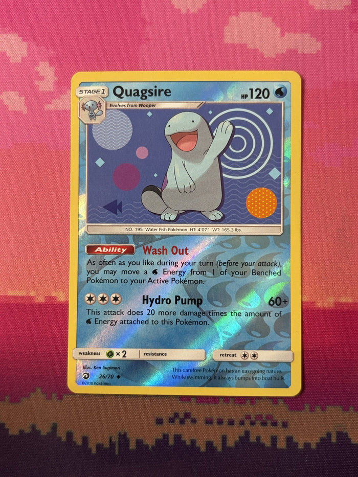 Pokemon Card Quagsire Dragon Majesty Reverse Holo 26/70 Near Mint