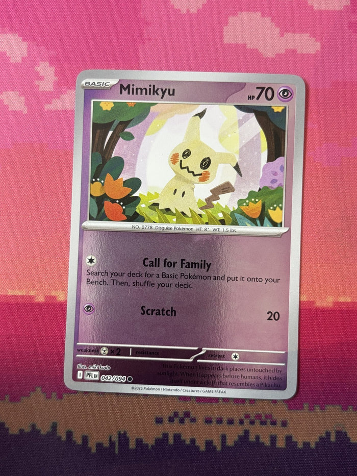 Pokemon Card Mimikyu Phantasmal Flames Reverse Holo 042/094 Near Mint