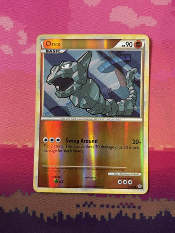 Pokemon Card Onix Unleashed Reverse Holo 57/95 Near Mint