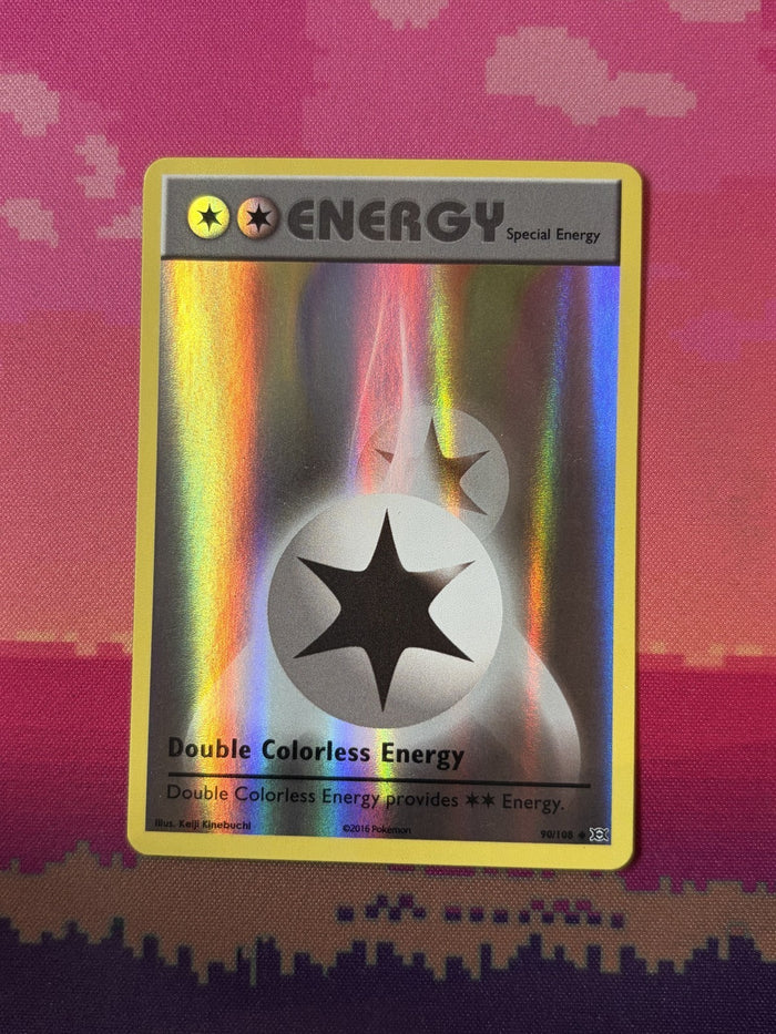 Pokemon Card Double Colorless Energy Evolutions Reverse Holo 90/108 Near Mint