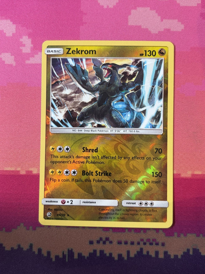 Pokemon Card Zekrom Dragon Majesty Holo Rare 46/70 Near Mint
