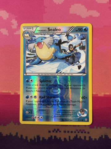 Pokemon Card Team Aqua's Sealeo Double Crisis Reverse Holo 4/34 Near Mint